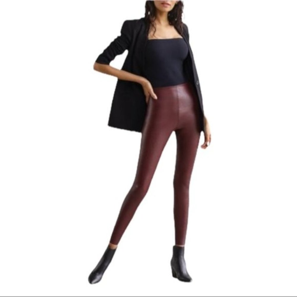 Commando Faux Leather Leggings in Color Oxblood